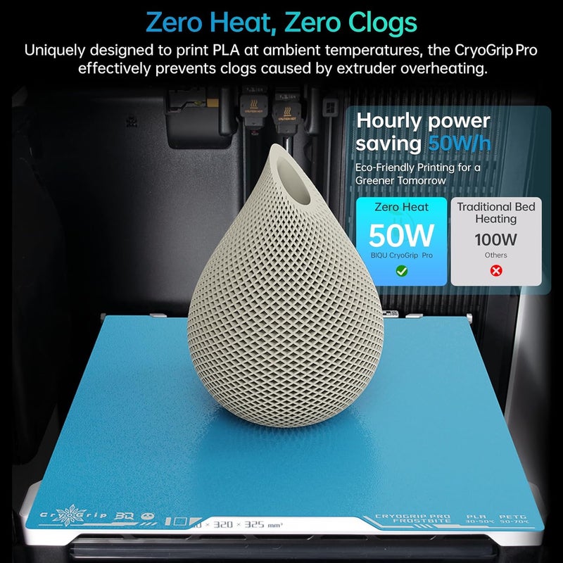 BigTreeTech BIQU Cryogrip Pro Frostbite 355x346MM for Bambu-Lab H2D/H2S 3D Printers - Image 3